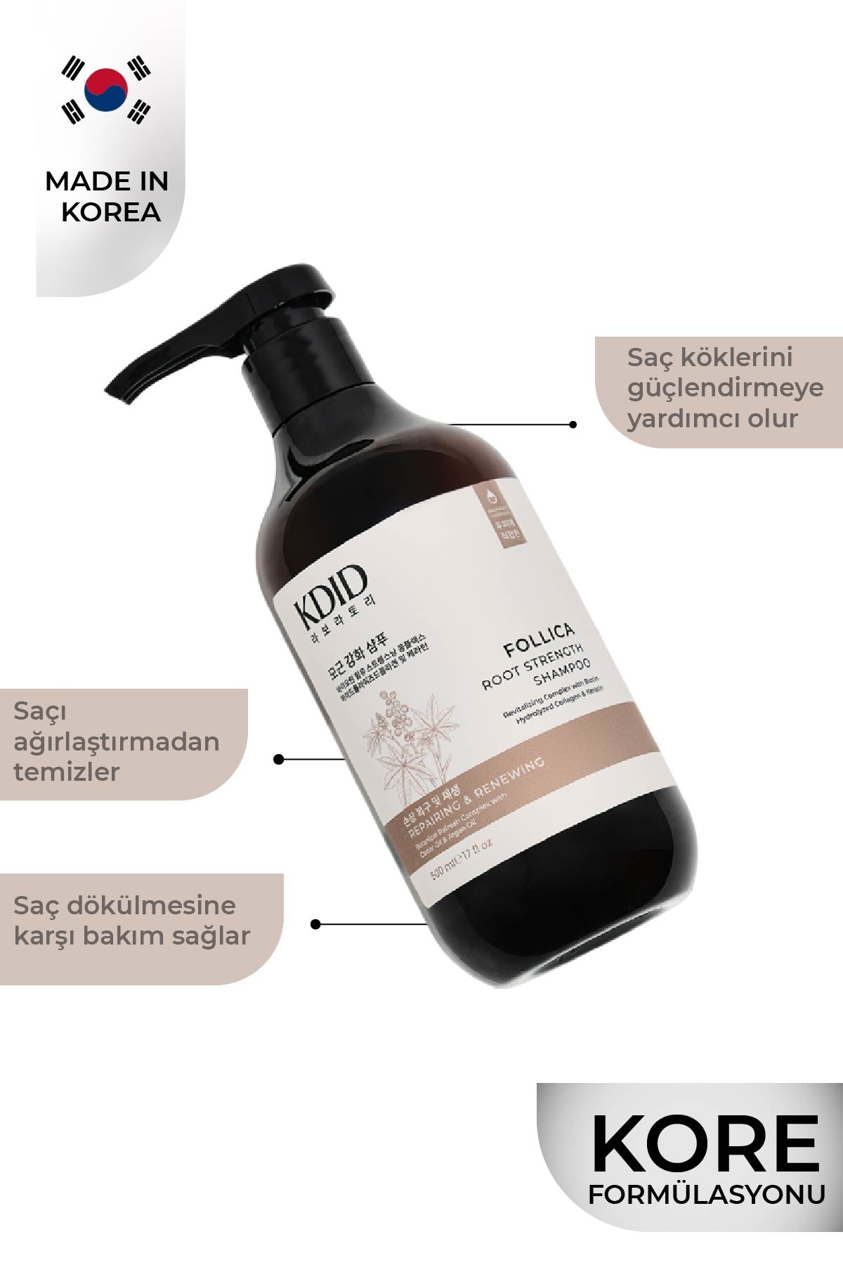 FOLLICA | Saç Dökülmesine Karşı Saç Güçlendirici Şampuan