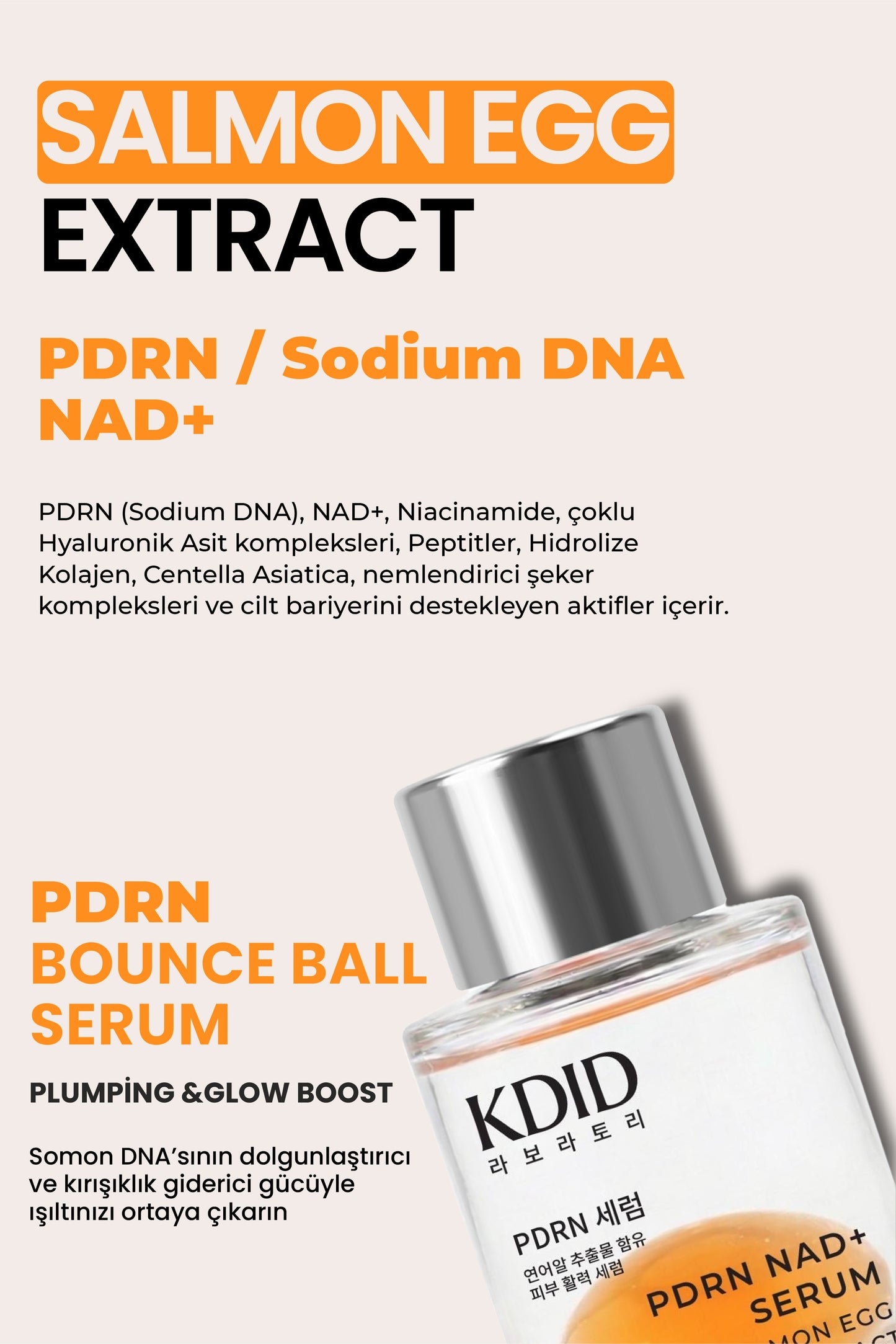 Yüksek Yoğunluklu PDRN Çift Fazlı Kapsül Teknolojili Esans Serum 30mL